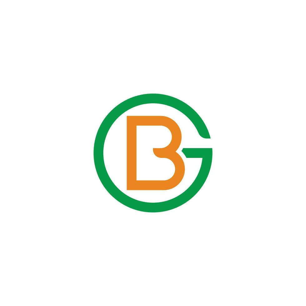 Brief gb Kurven Kreis bunt Logo Vektor