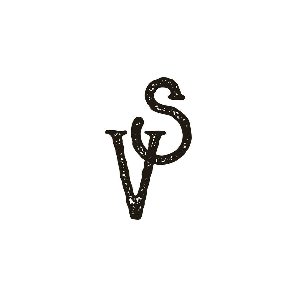 Brief vs. Grunge verknüpft Design Vektor