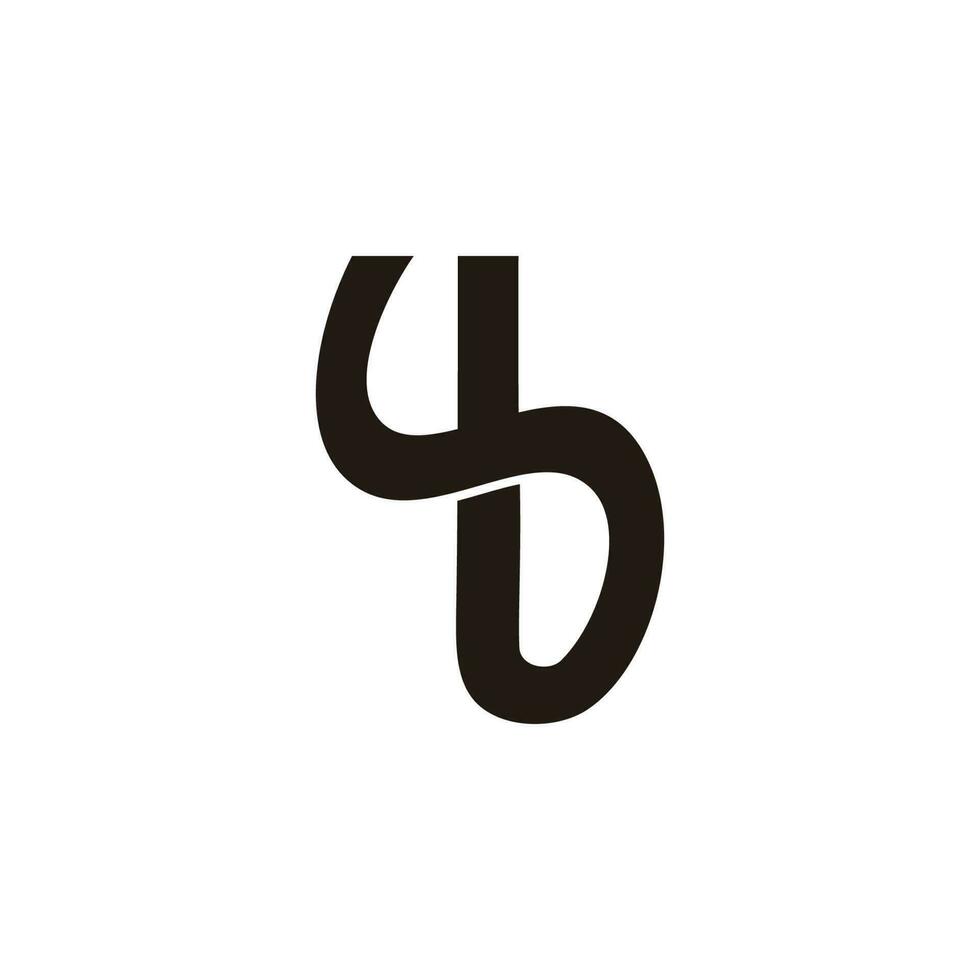 brev sb yb kurvor linje enkel logotyp vektor