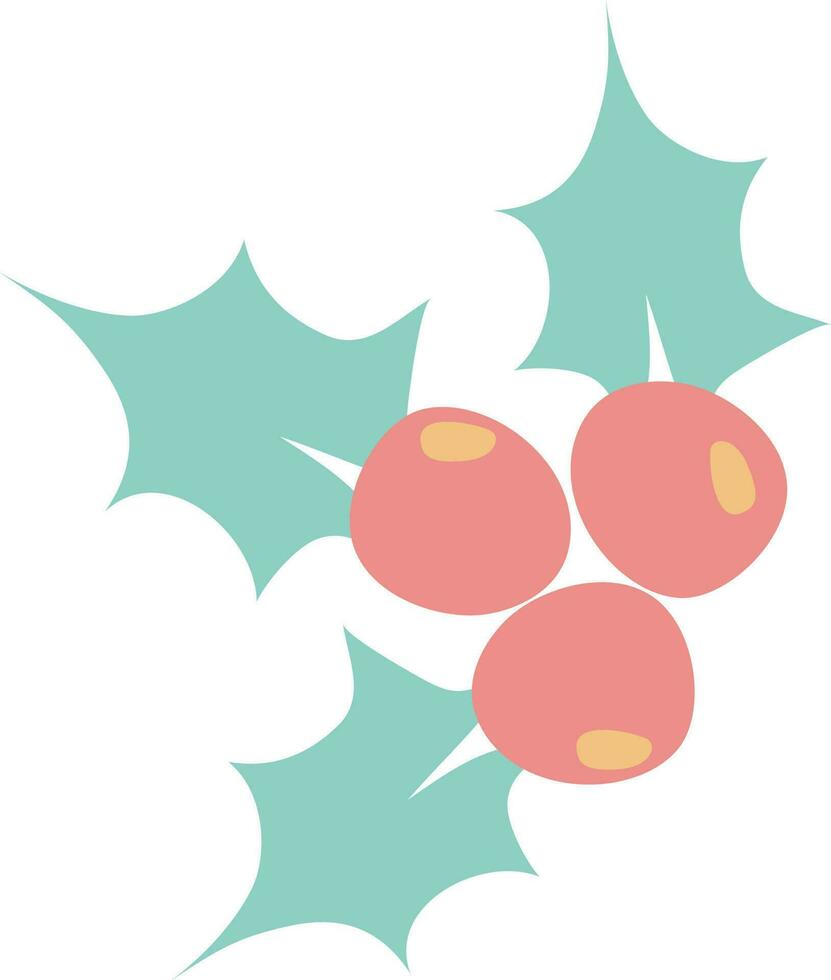 illustration av hollies med löv. vektor