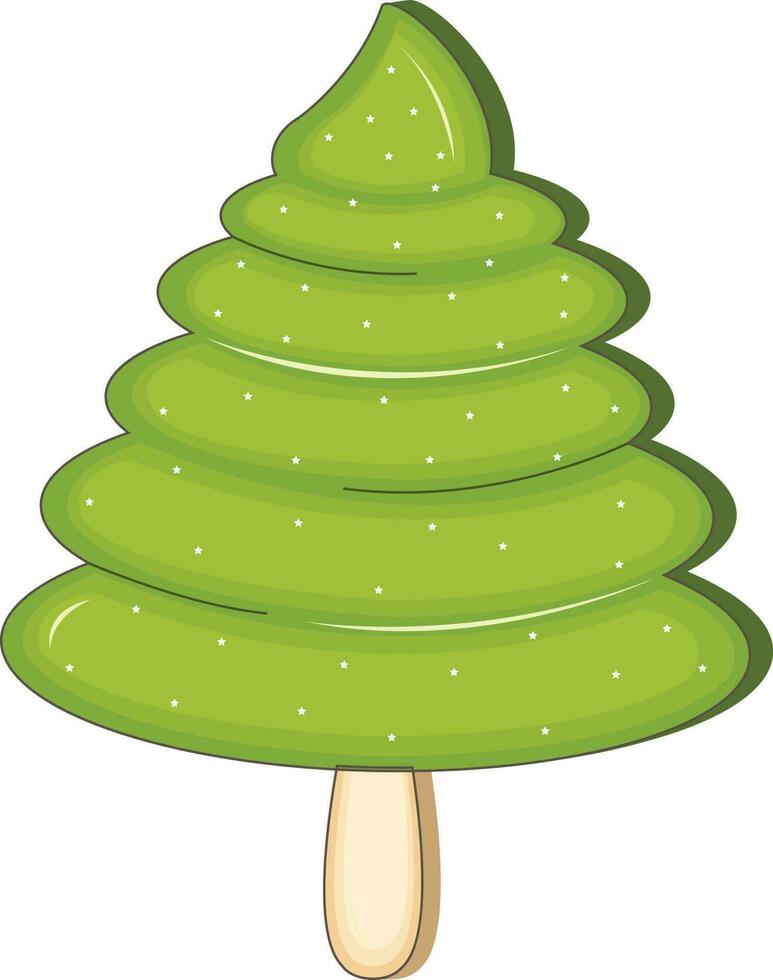 Eis Süßigkeiten Stil Weihnachten Baum. vektor