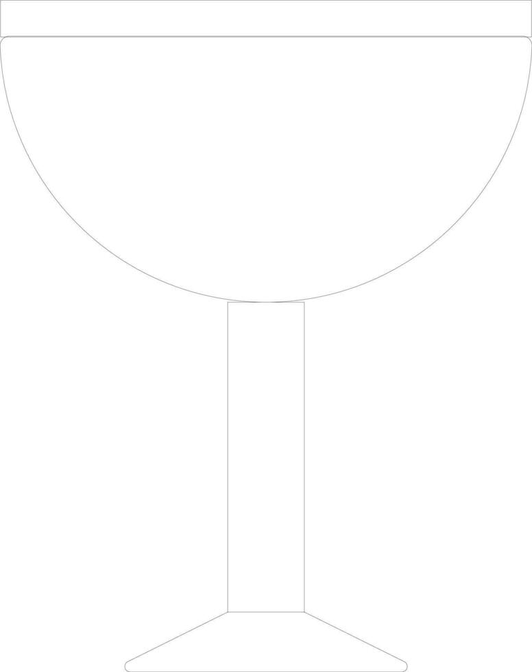 platt illustration av en cocktail glas. vektor