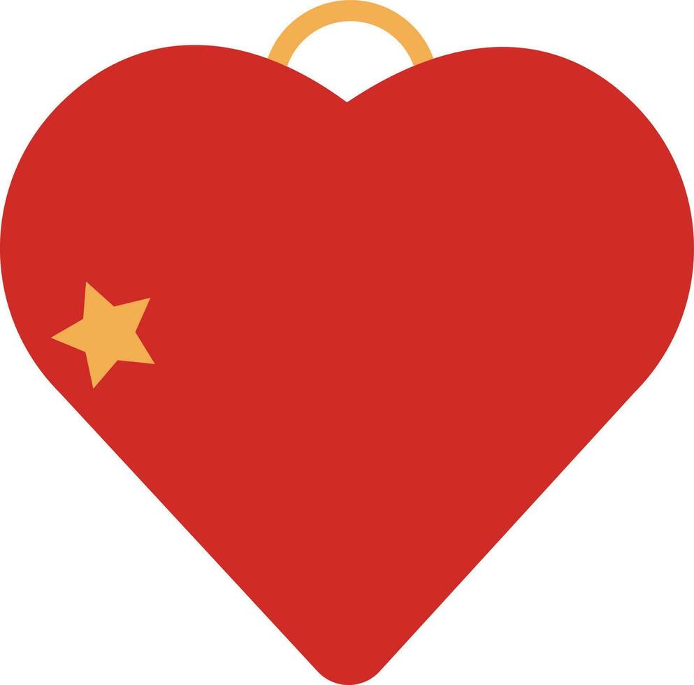 Illustration von rot Herz mit ein Stern. vektor