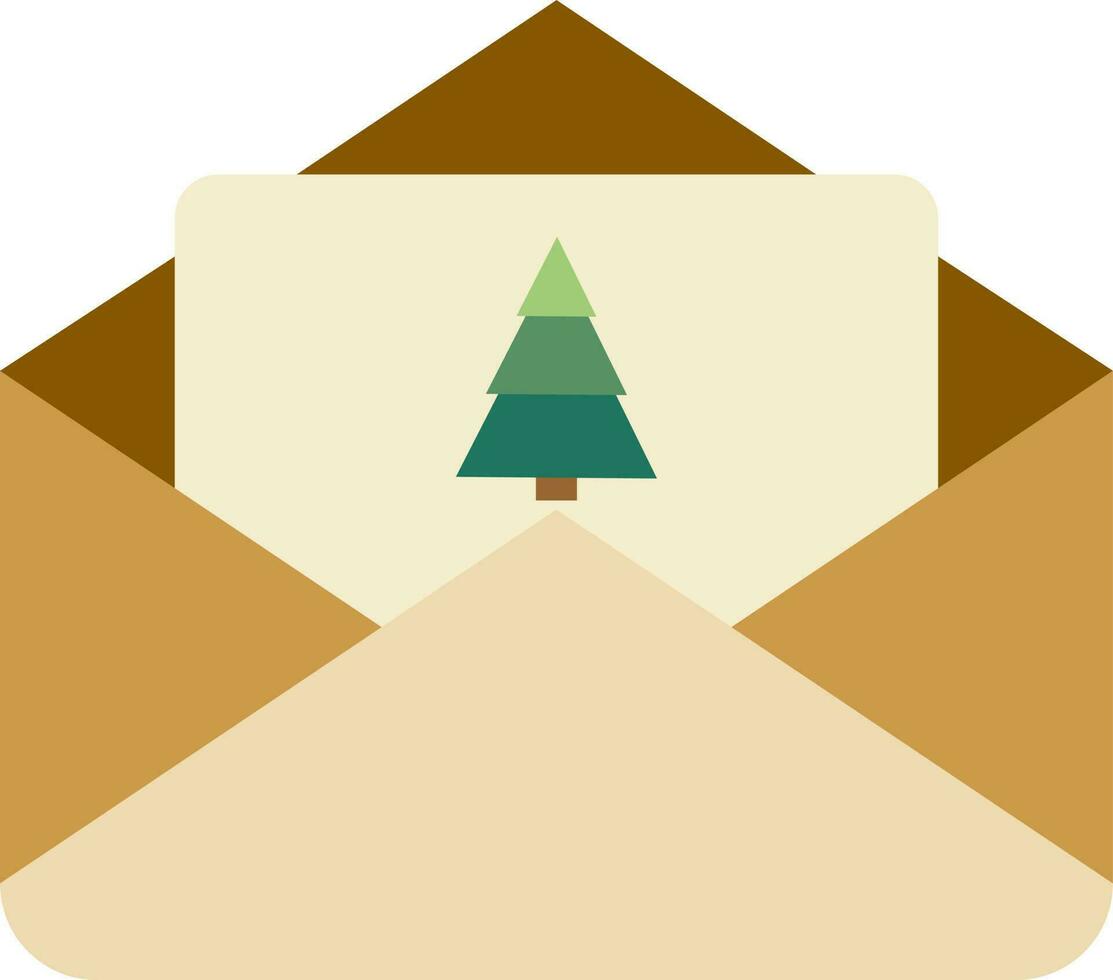 jul brev eller post ikon i brun Färg. vektor
