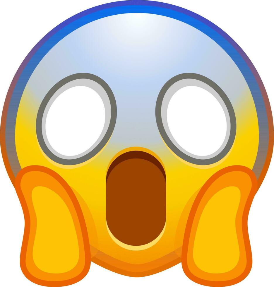 groß einstellen von Gelb Emoji. komisch Emoticons Gesichter mit Gesichts- Ausdrücke. vektor