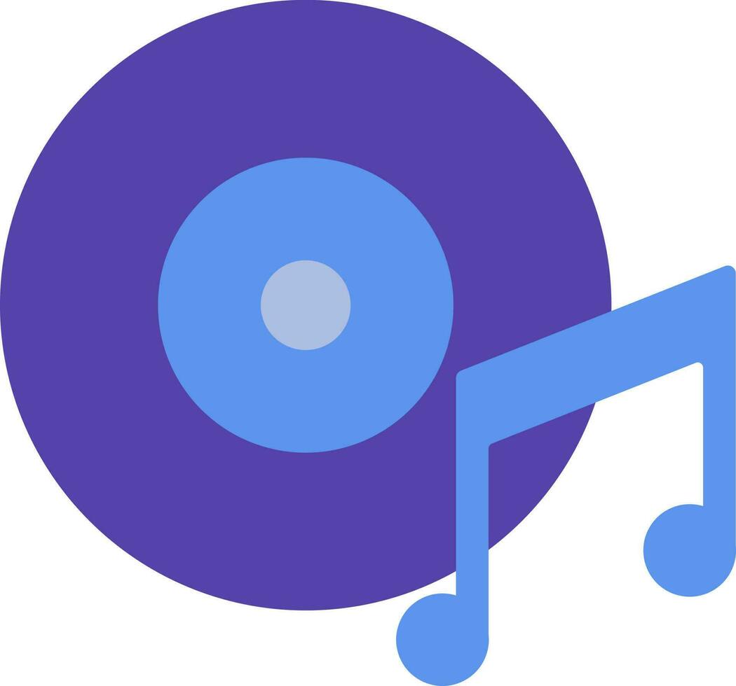 CD ikon med musik tecken i illustration. vektor