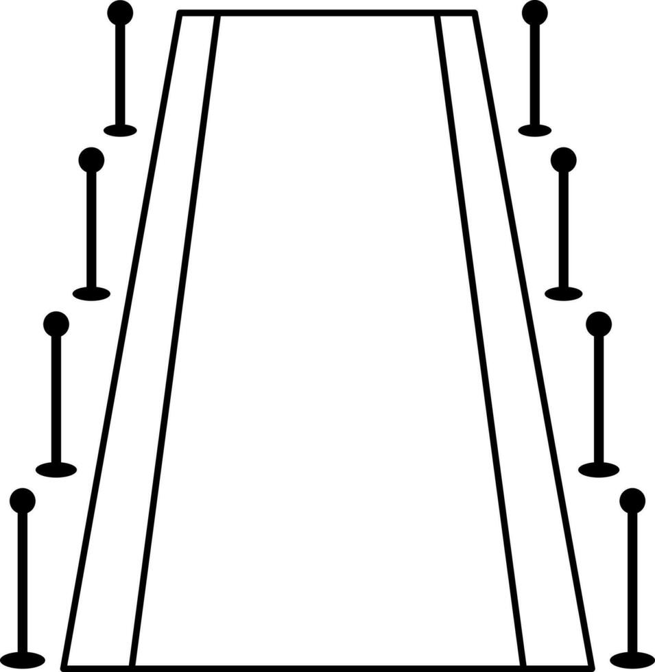 Barriere Symbol zum Eintrag im Kino Halle. vektor