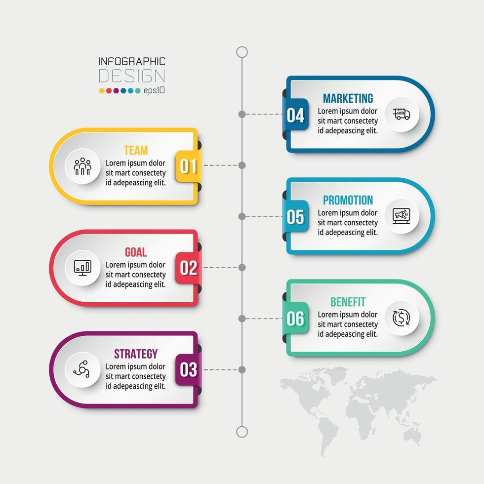 Infografik-Vorlage für Geschäftsabläufe vektor