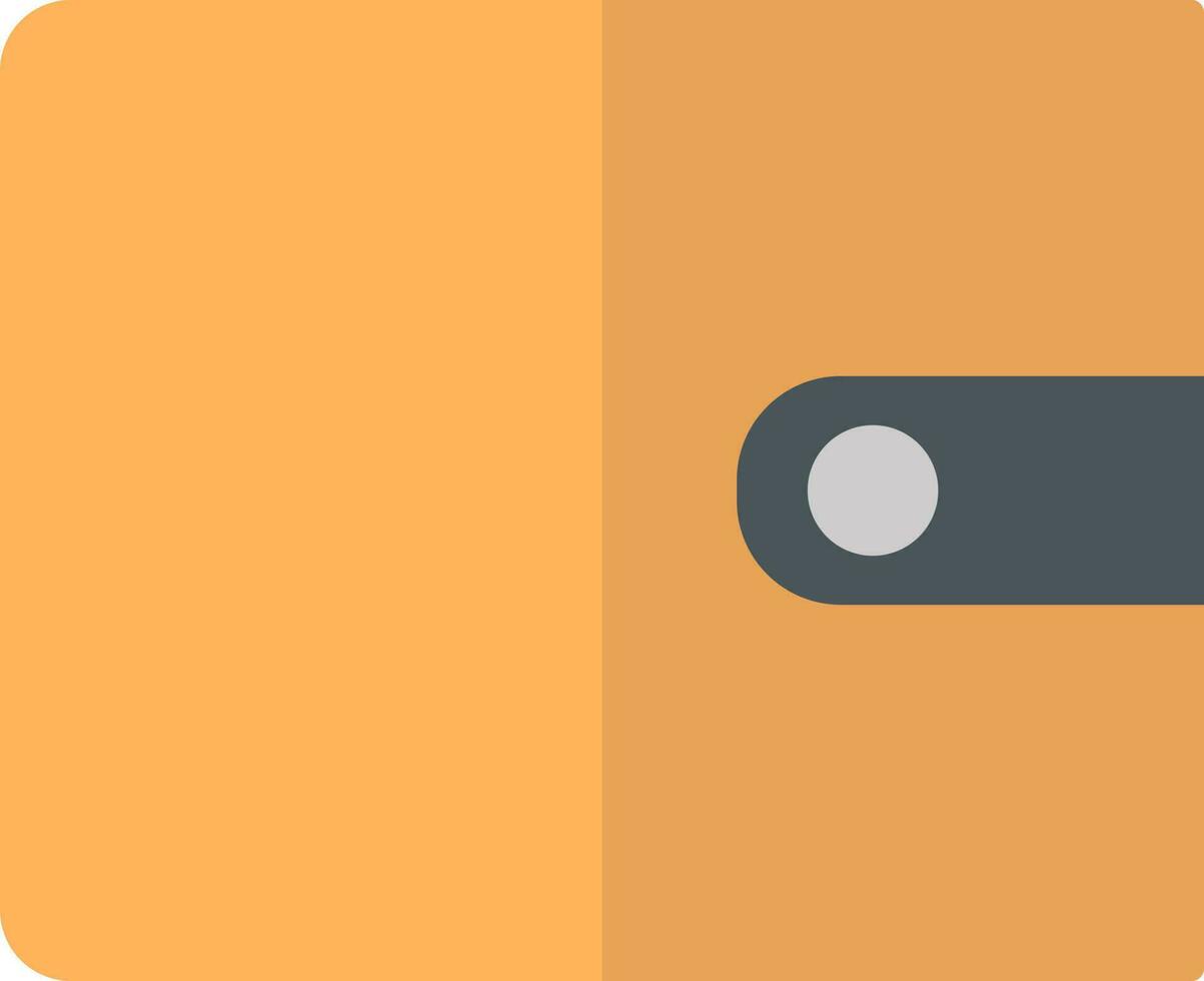 isolerat plånbok ikon i orange och grå Färg. vektor