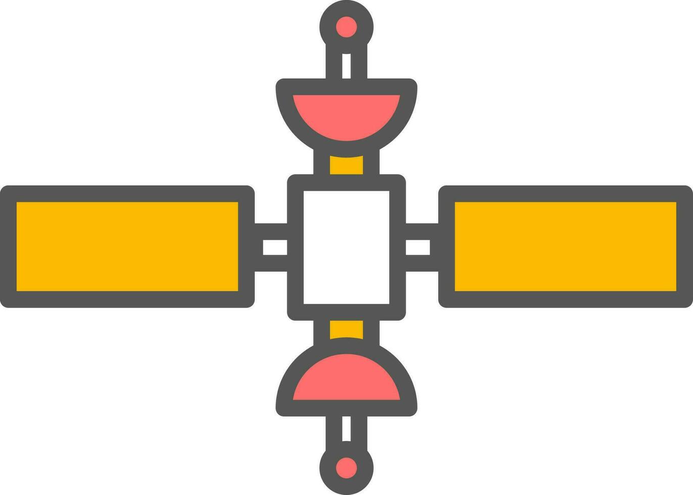 färgrik satellit ikon i platt stil. vektor
