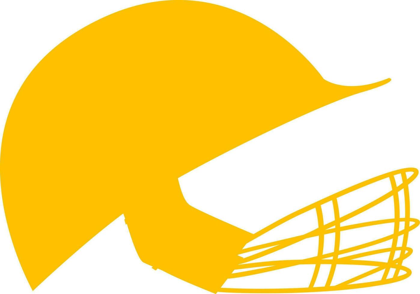 Vektor Symbol von Kricket Helm gemacht mit Gelb Farbe.