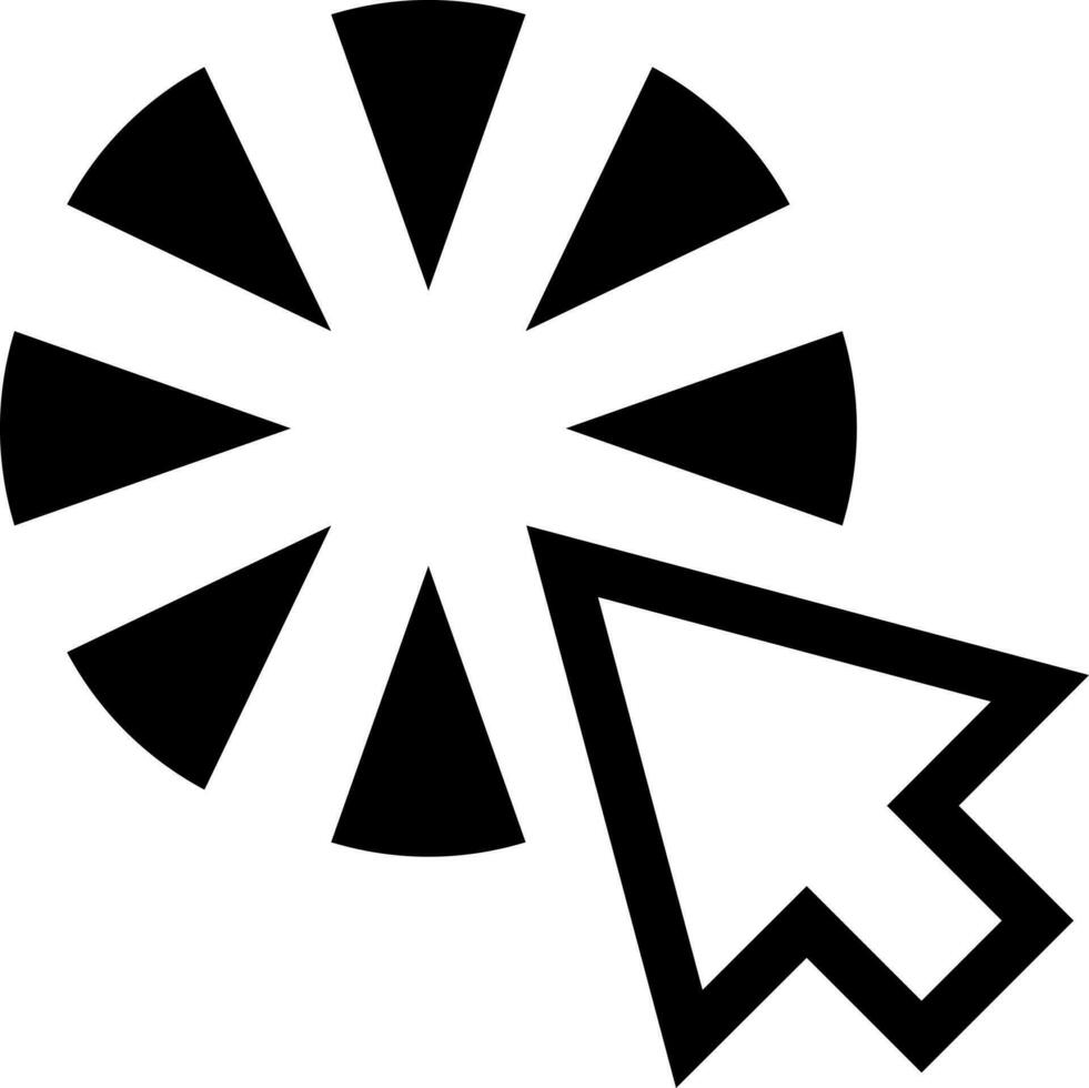 platt illustration av flytta markören ikon. vektor