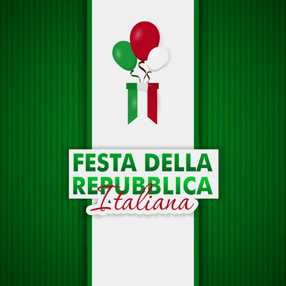 festa della repubblica Italienisch, 2 giungno, Italien Republik Tag 2 Juni, Italien National Flagge. Feier Hintergrund vektor