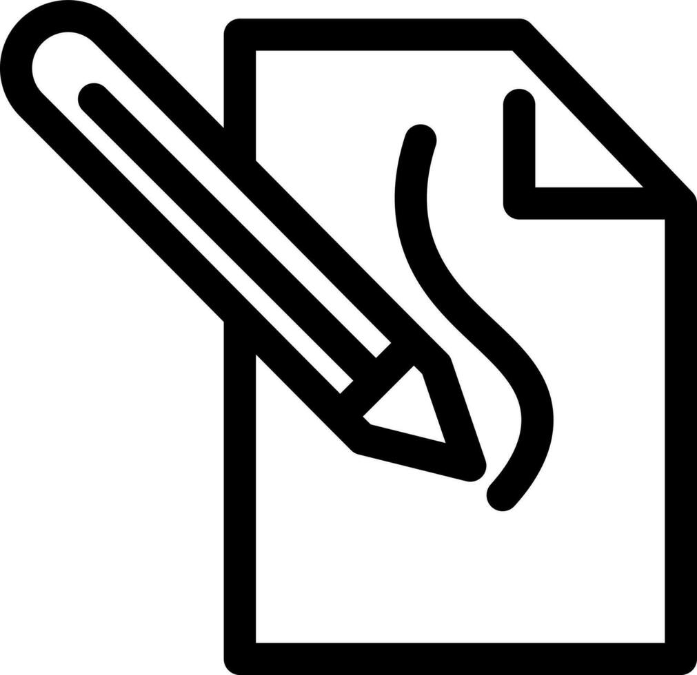 Zeichnung Papier und Bleistift Symbol. vektor