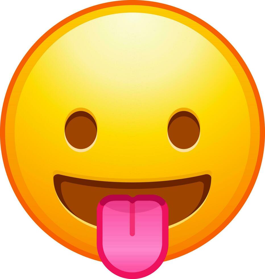 groß einstellen von Gelb Emoji. komisch Emoticons Gesichter mit Gesichts- Ausdrücke. vektor