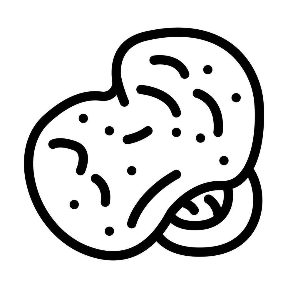 Popcorn lecker Snack Linie Symbol Vektor Illustration