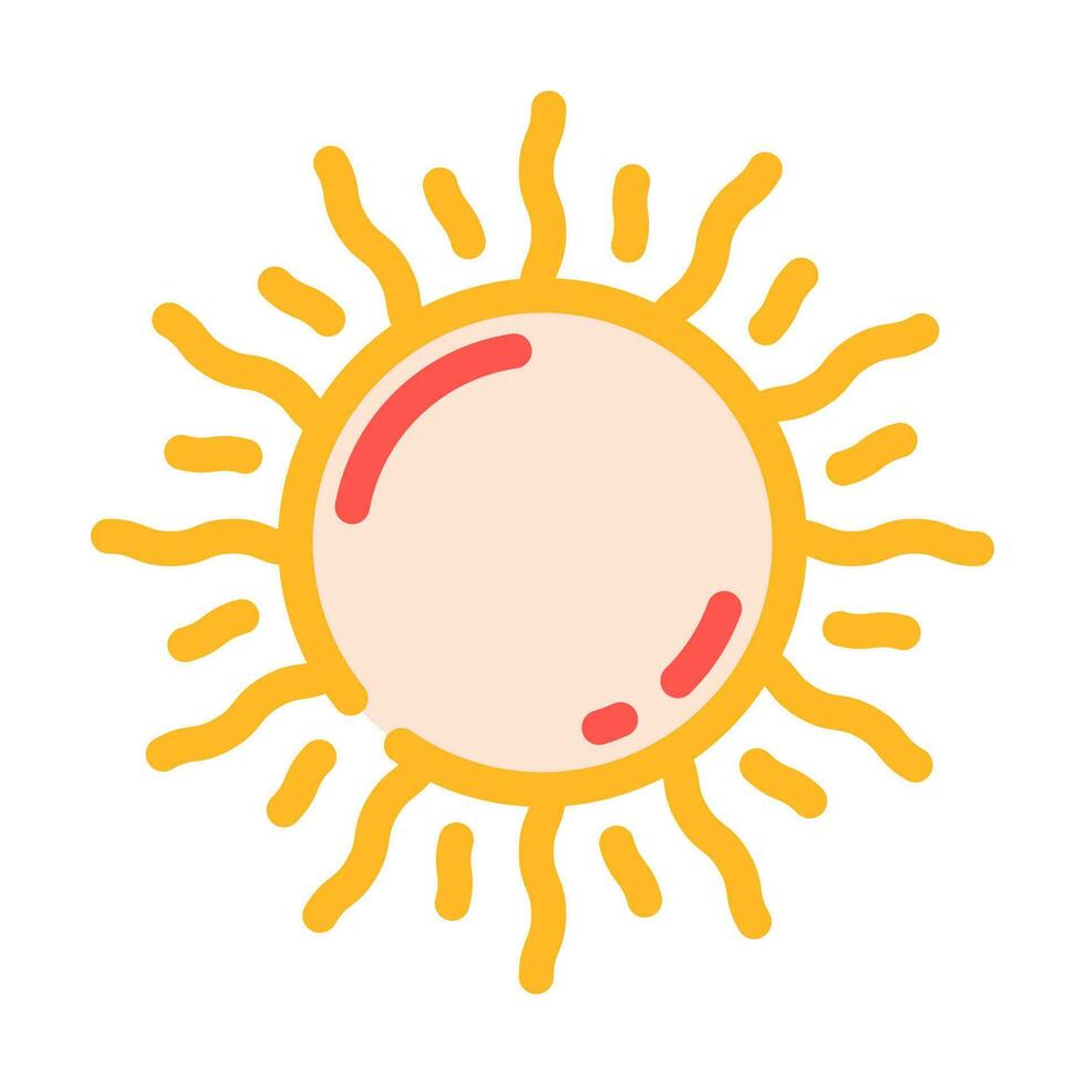 Sonne Licht Sommer- Sonnenlicht Farbe Symbol Vektor Illustration