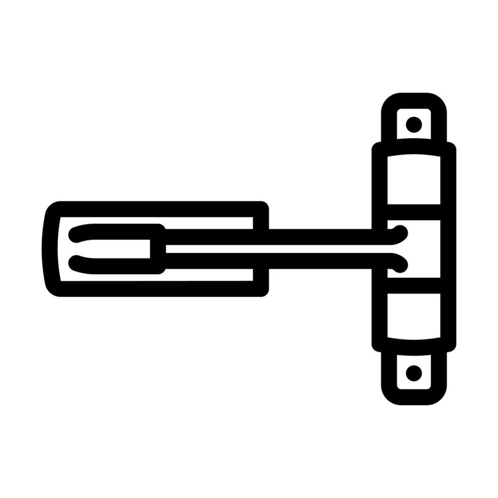 Tür näher Hardware- Möbel passend zu Linie Symbol Vektor Illustration