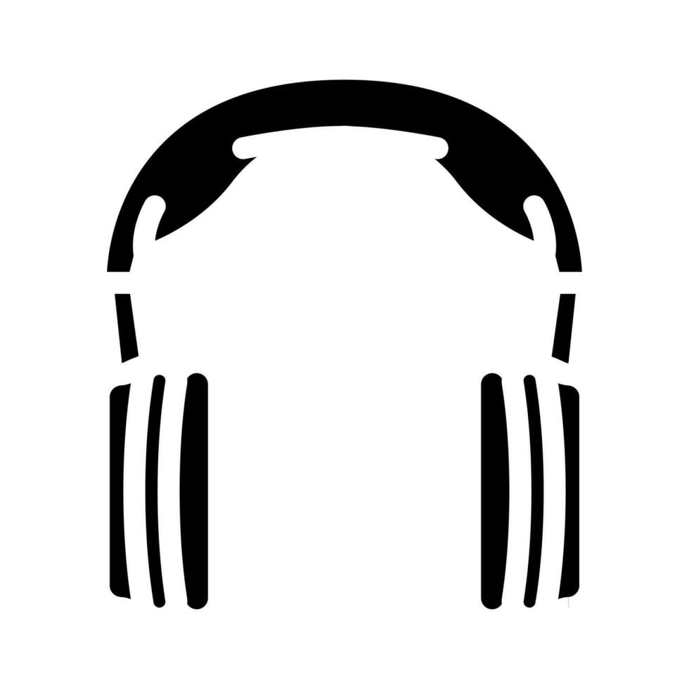 headsetet gaming pc glyf ikon vektor illustration