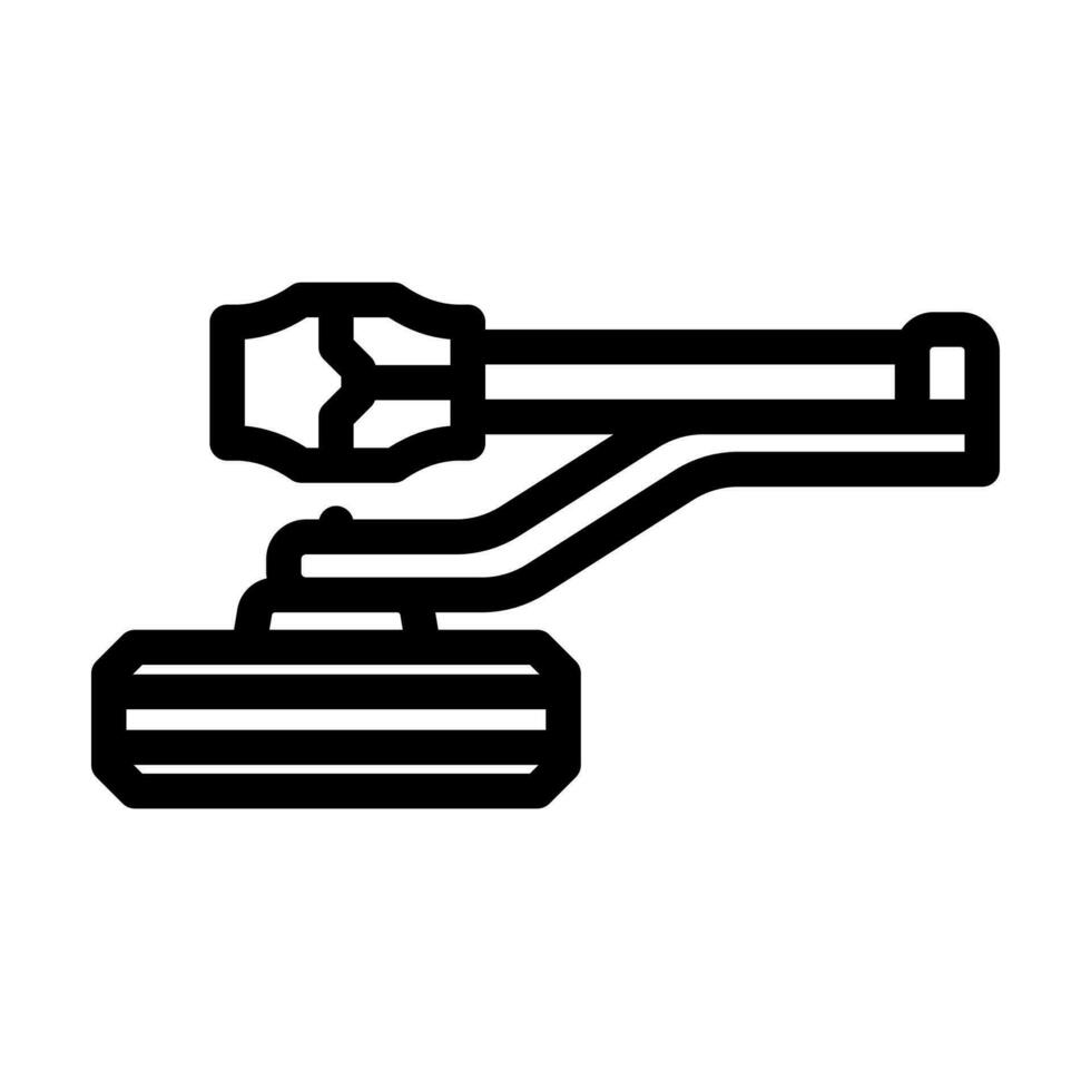 Tür näher Hardware- Möbel passend zu Linie Symbol Vektor Illustration