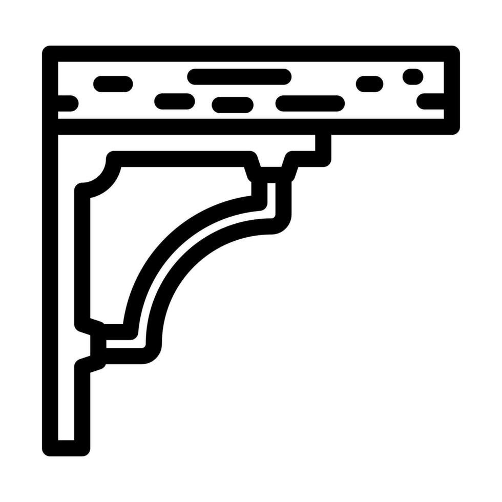 Regal Halterung Hardware- Möbel passend zu Linie Symbol Vektor Illustration
