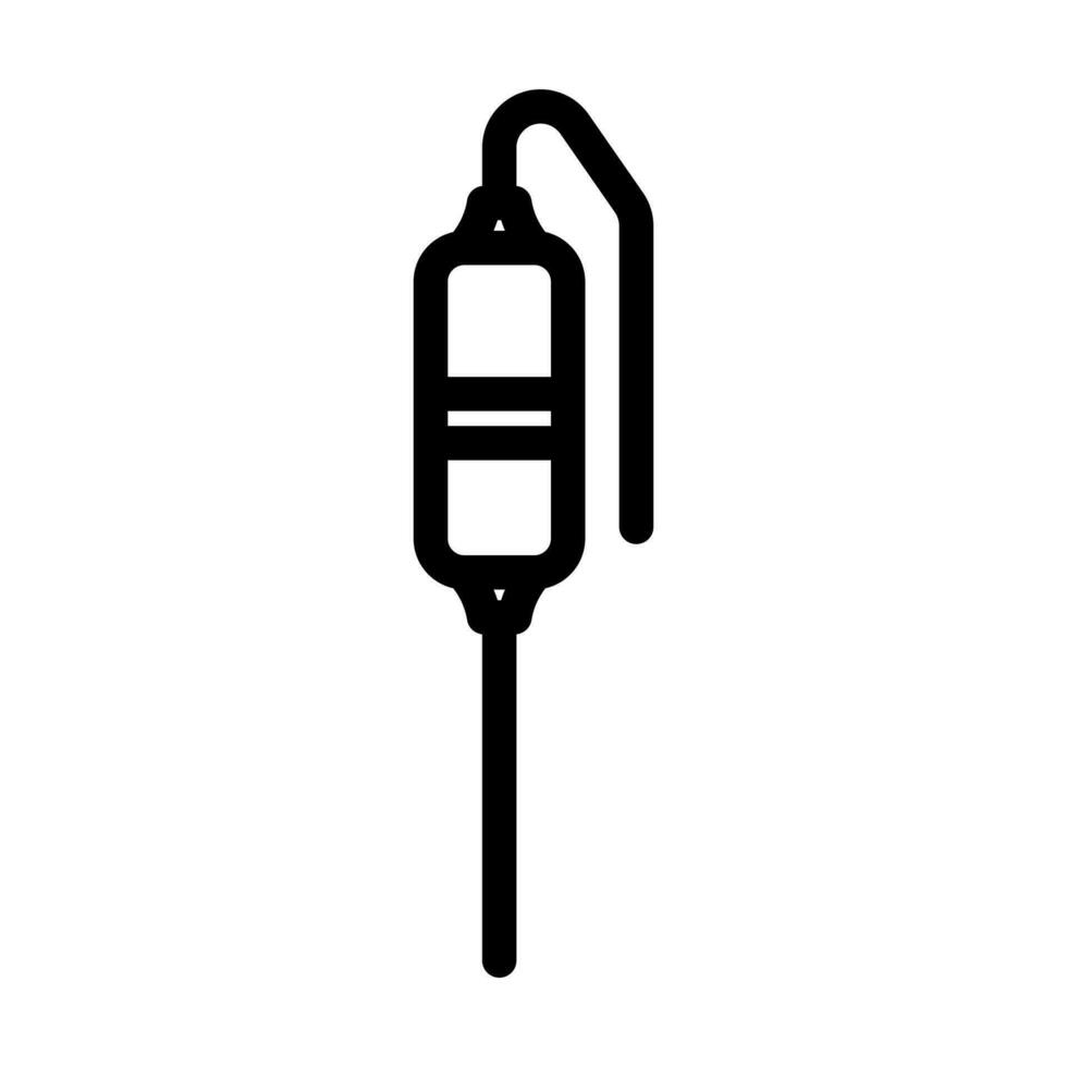 Thermistor elektronisch Komponente Linie Symbol Vektor Illustration