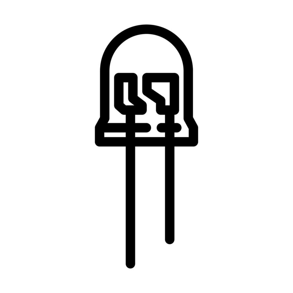 Diode elektronisch Komponente Linie Symbol Vektor Illustration