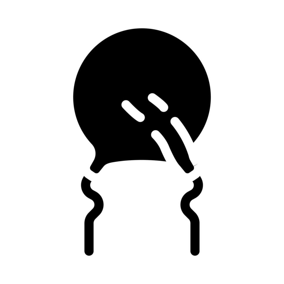 Varistor elektronisch Komponente Glyphe Symbol Vektor Illustration