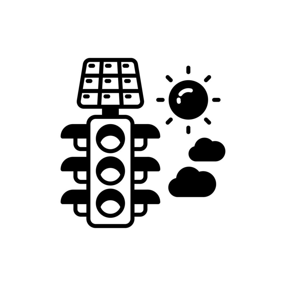 Solar- der Verkehr Licht Symbol im Vektor. Illustration vektor