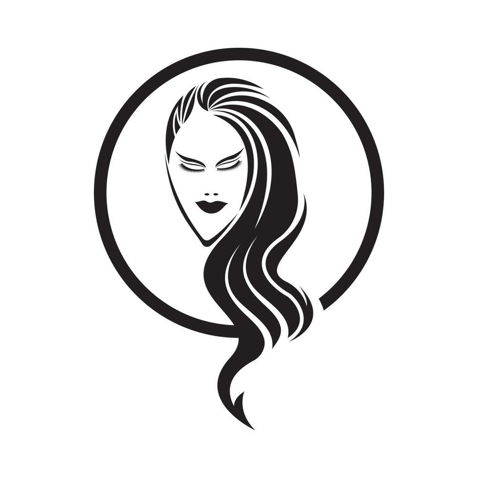 Frauen Schönheit, Salon, Spa, Haar minimalistisch Logo Design vektor