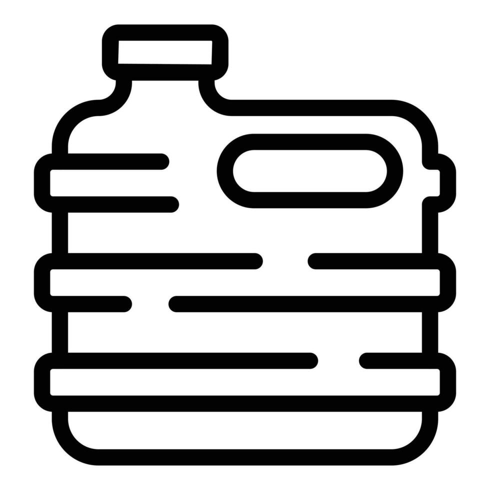 Wasser Flasche Symbol Gliederung Vektor. Öl Panzer vektor