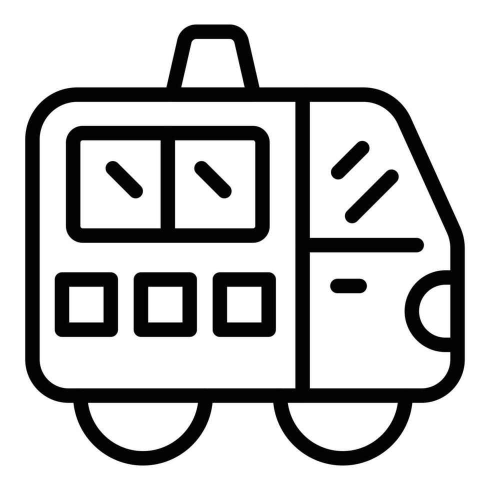 service ambulans bil ikon översikt vektor. rädda patient vektor
