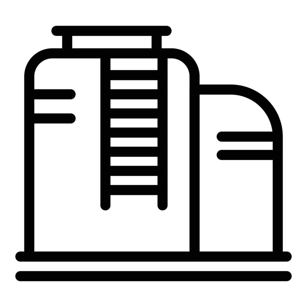 Panzer Gas Symbol Gliederung Vektor. Energie Ladung vektor