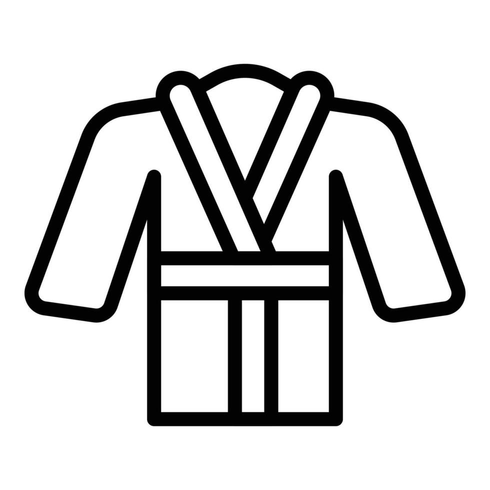 tillfällig kimono ikon översikt vektor. jiu jitsu vektor