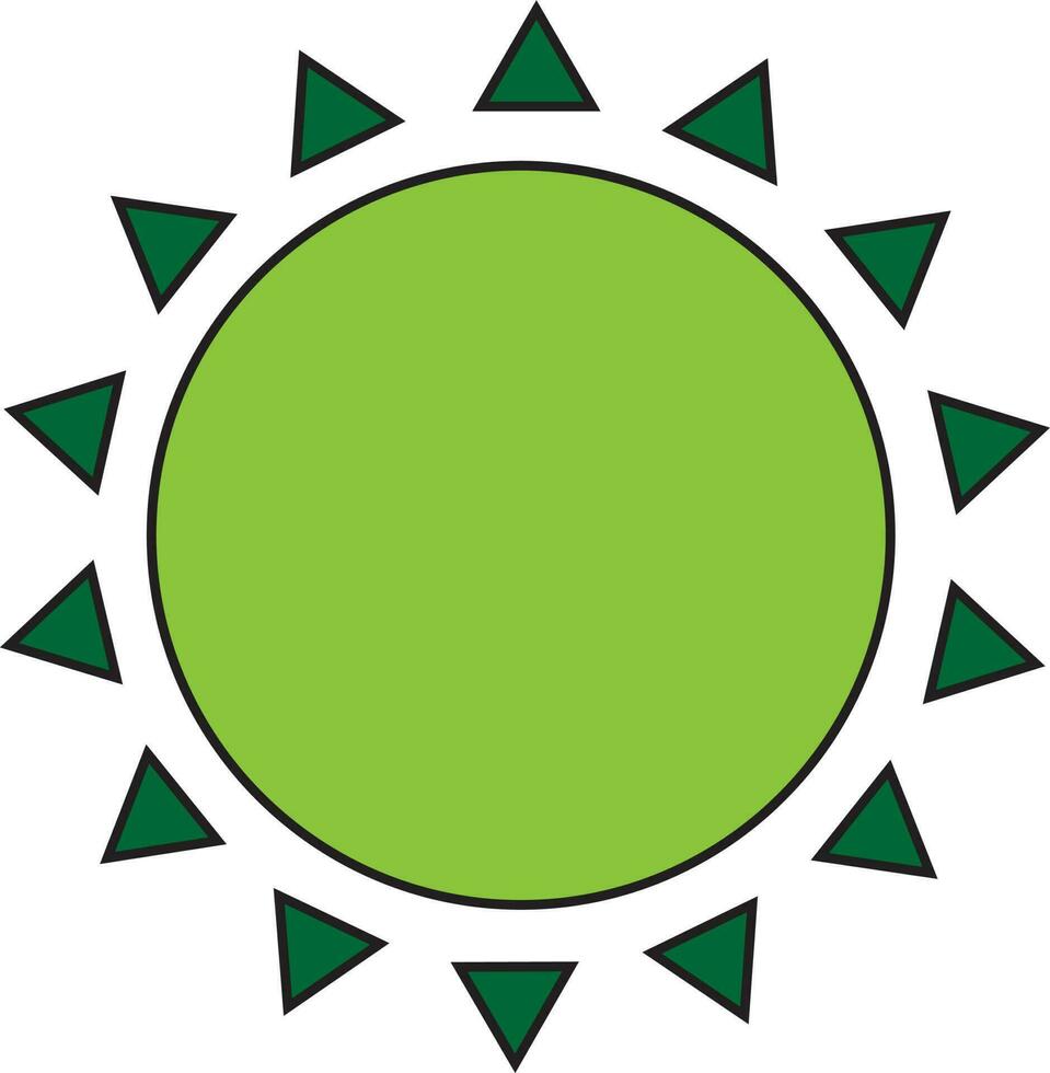 isoliert Grün Sonne Symbol auf Weiß Hintergrund. vektor