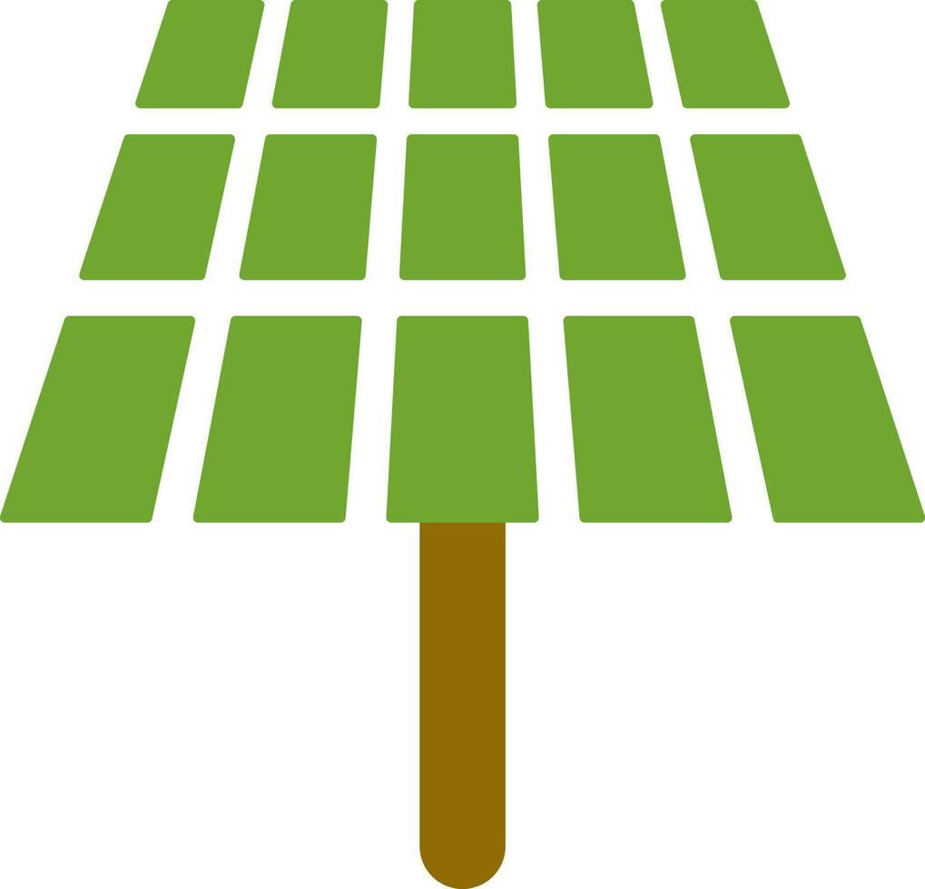 grön och brun sol- panel ikon för sol- energi begrepp. vektor