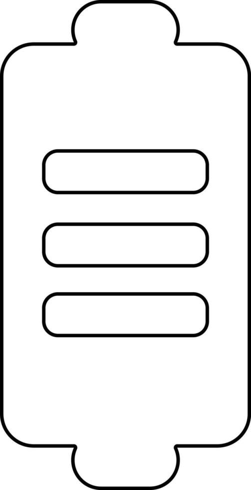 dünn Linie Symbol von Leistung Speichern oder Batterie. vektor