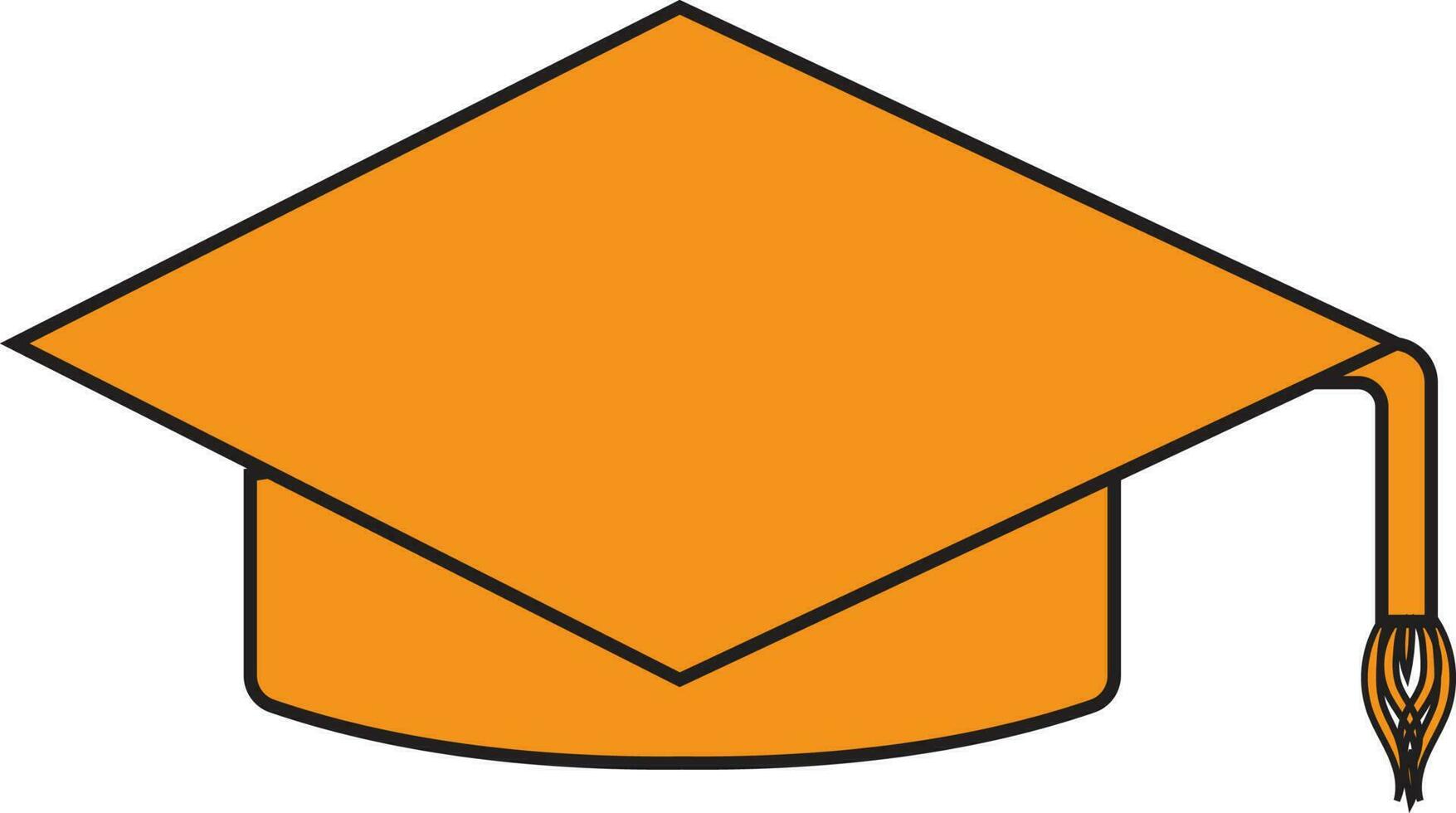 Illustration von Universität Abschluss Hut Symbol. vektor