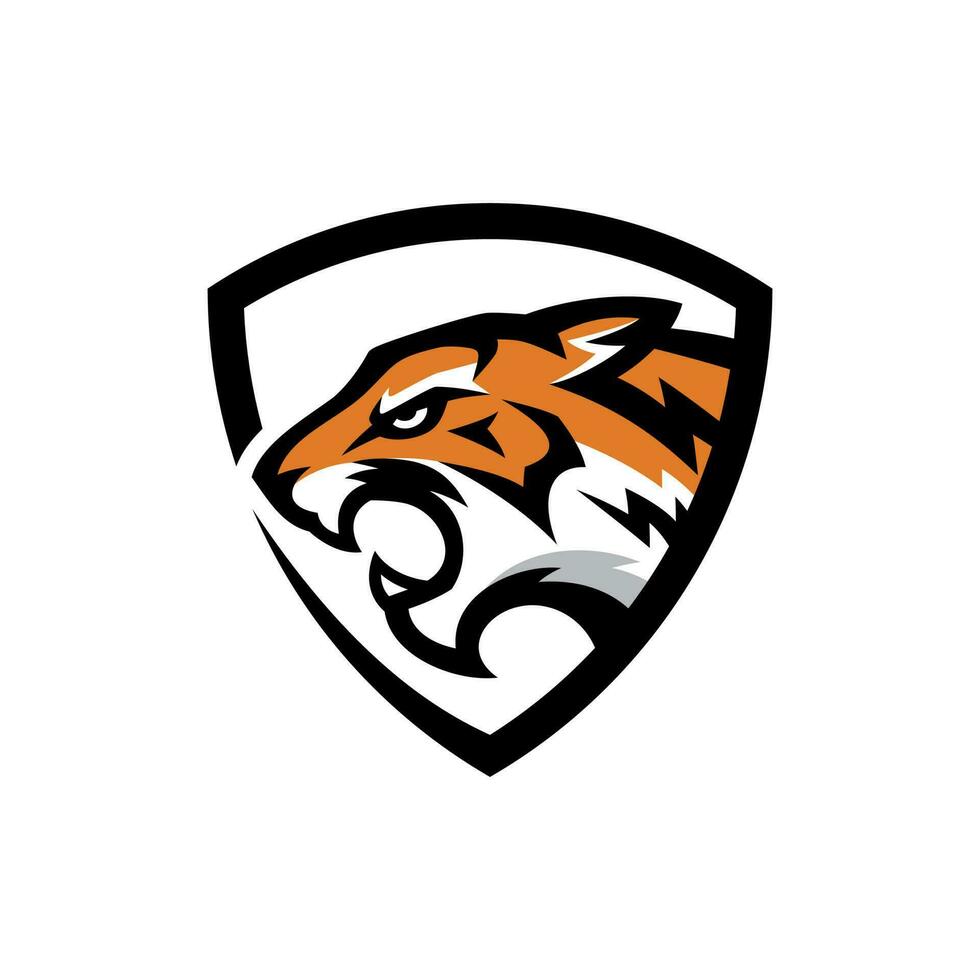 tiger huvud silhuett ikon logotyp design vektor illustration