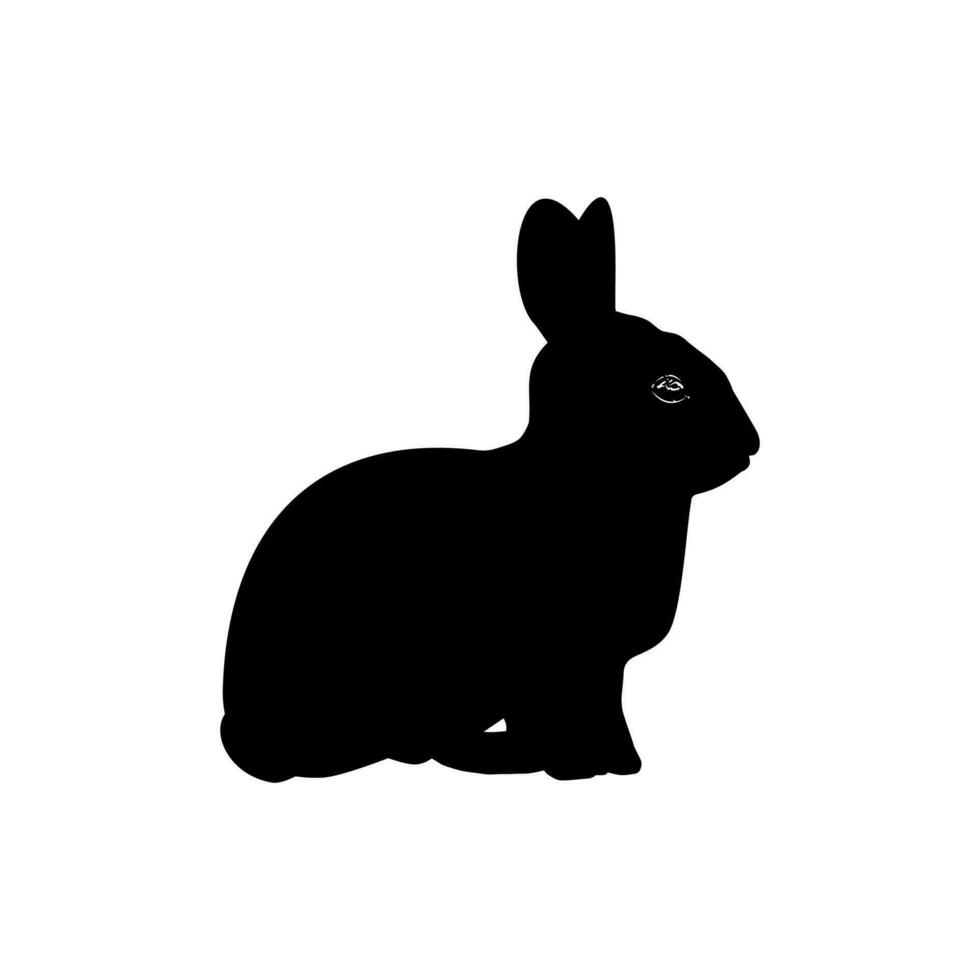 kanin eller kanin eller hare silhuett för konst illustration, logotyp typ, piktogram, appar, hemsida eller grafisk design element. vektor illustration