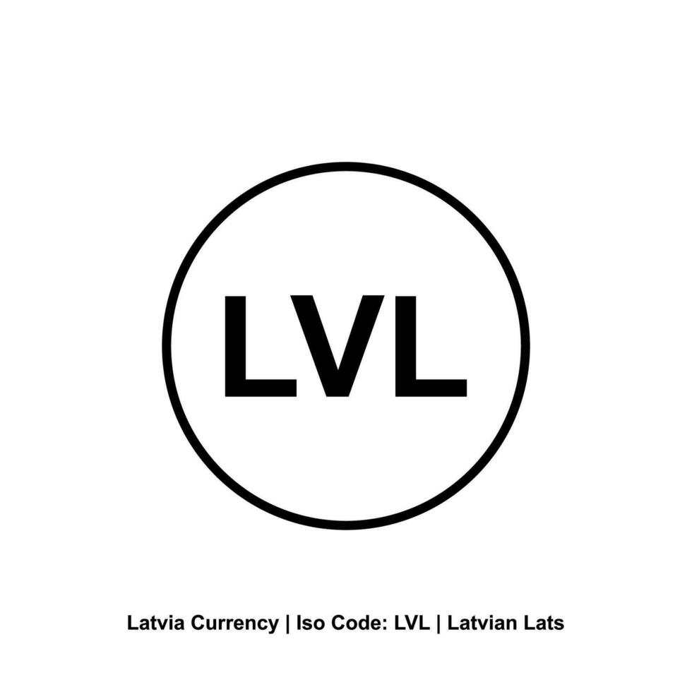 lettland valuta symbol, lettiska lats ikon, lvl tecken. vektor illustration