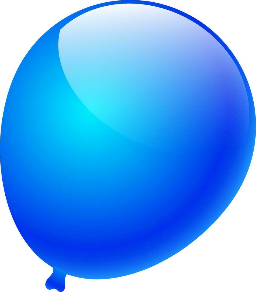 isoliert Blau Farbe Ballon Element Symbol. vektor