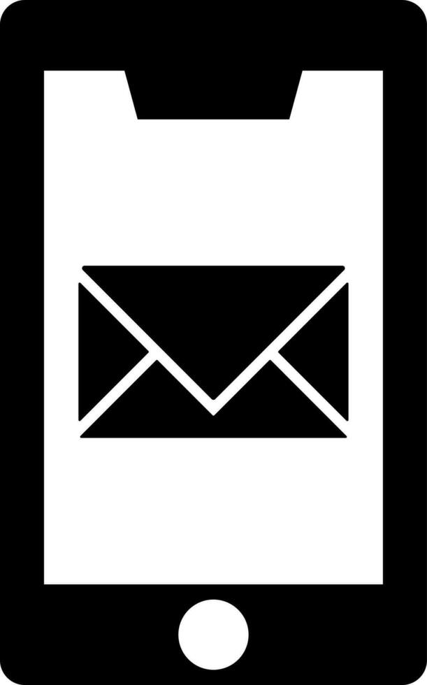 post i smartphone ikon eller symbol. vektor