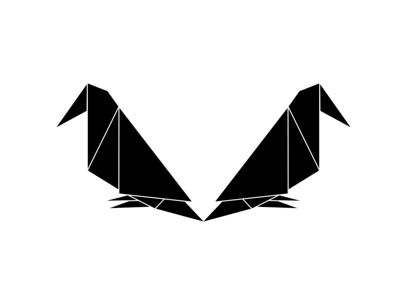 par av de fågel polygonal illustration för logotyp eller grafisk design element. vektor illustration