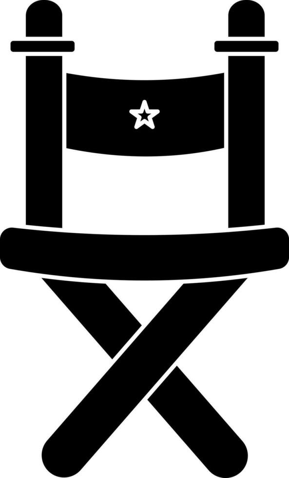 Vektor Illustration von Direktor Stuhl Glyphe Symbol.