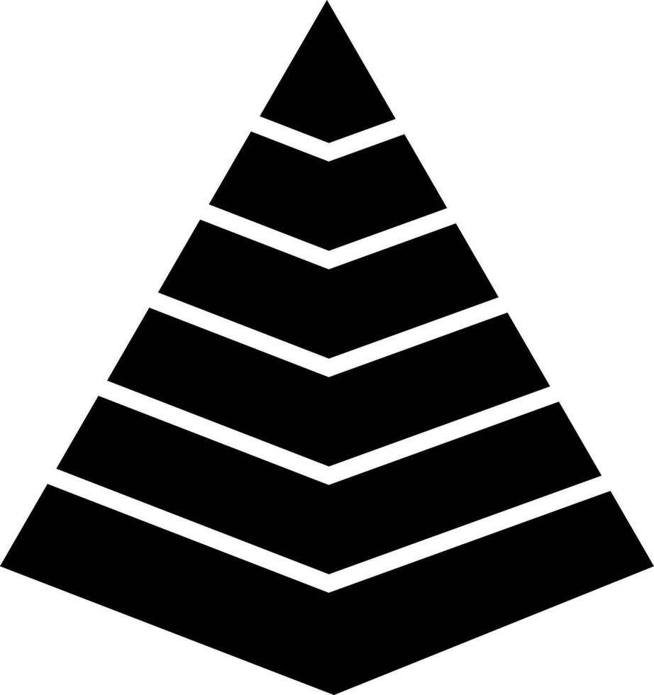 isolerat pyramid ikon eller symbol. vektor