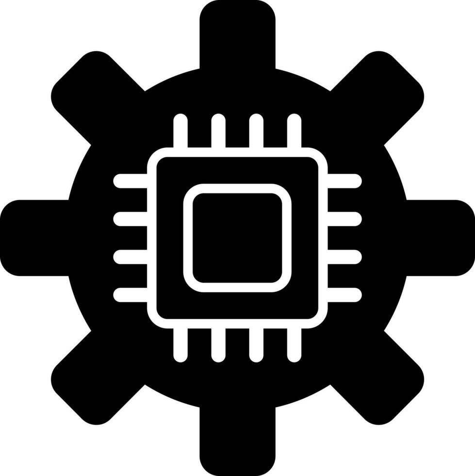 Illustration von Rahmen Mikrochip Symbol vektor