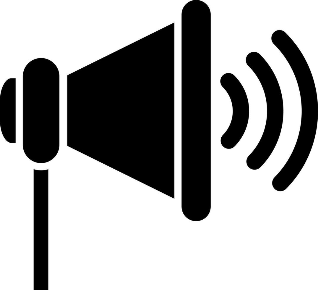 illustration av högtalare ikon i platt stil. vektor