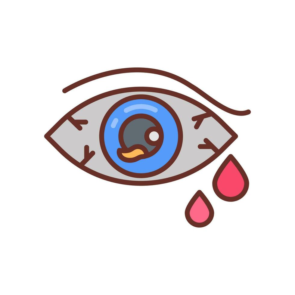 Auge Verletzung Symbol im Vektor. Illustration vektor