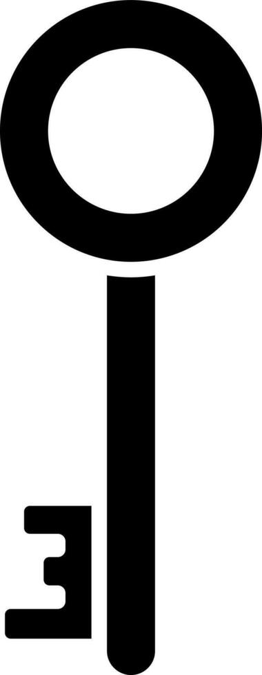 isolerat nyckel ikon i svart Färg. vektor